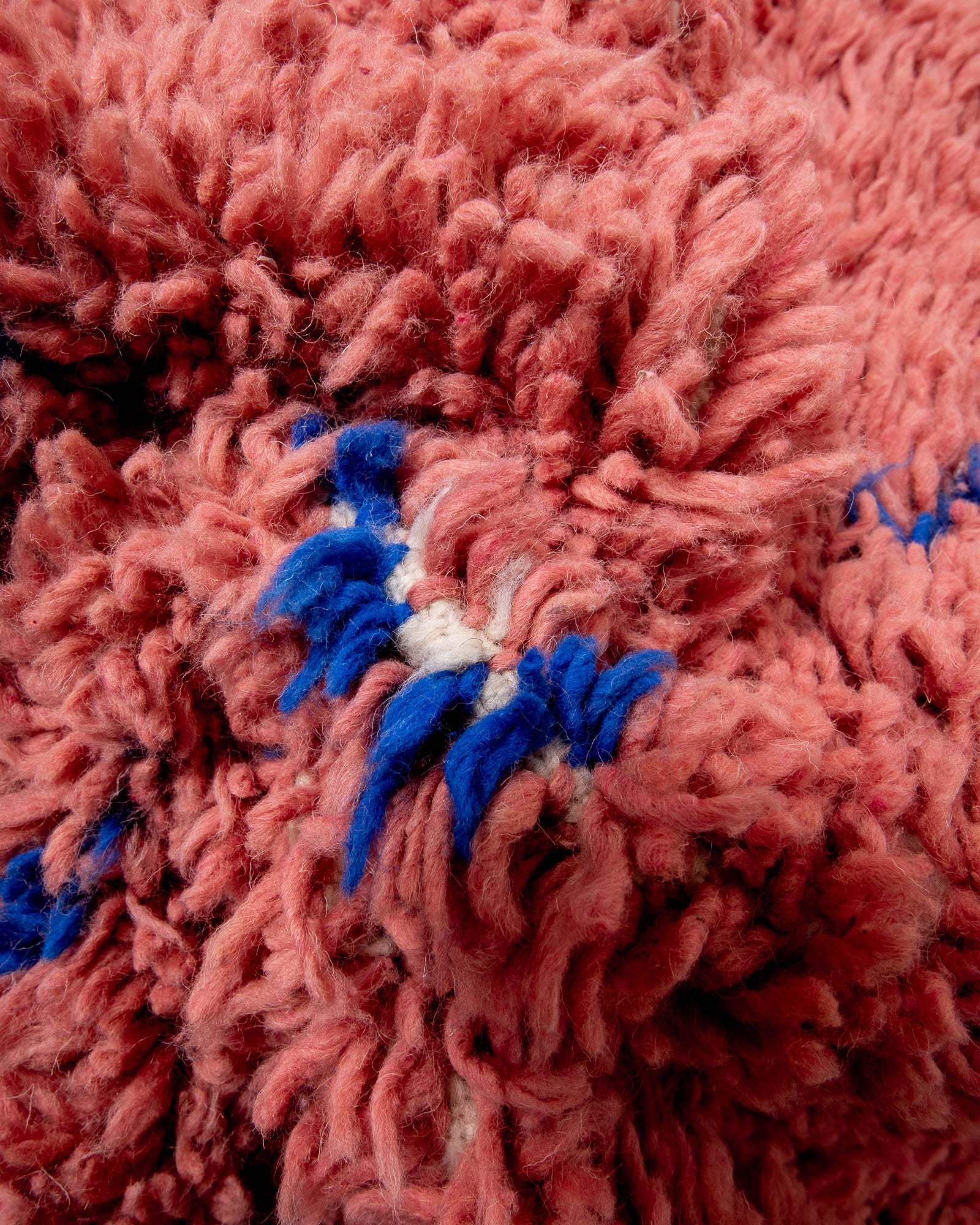 Modern, designer, handcrafted Berber rug from Morocco. Beniourain carpet with beautiful colours and patterns and fluffy wool texture.